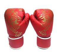 Gants d'entraînement de boxe - gants thai en cuir professionnel, équipement de combat pour adultes | Sorts sportifs imprimés de tigre, mousse d'amortisseur avec support de poignet