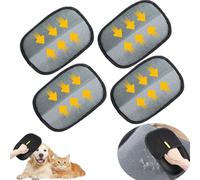 Gants d'épilation pour animaux de compagnie, brosse réutilisable pour poils de chien et de chat pour poils longs et courts, canapés, tapis et vêtements. (4pcs)