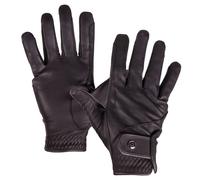 Gants d'équitation cuir QHP Pro Noir L