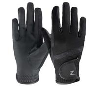 Gants d'équitation d'été en filet mesh femme Horze Sabrina Noir 7