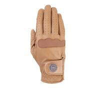 Gants d'équitation en cuir de chèvre nappa RSL Riders Touch Chicago Marron Taille 6,5