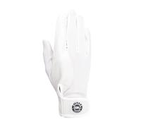 Gants d'équitation en cuir de chèvre RSL Riders Touch Osaka Blanc Taille 7,5