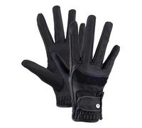 Gants d'équitation en cuir ELT Magnetize Noir XS