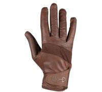 Gants d'équitation en cuir et en mesh femme Horze Marron 8