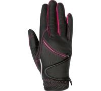 Gants d'équitation en cuir HKM Fashion Noir 2XL