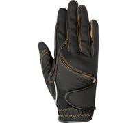Gants d'équitation en cuir HKM Fashion Noir L