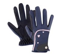 Gants d'équitation enfant ELT Metropolitan Heart Bleu 7/9 ans