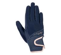 Gants d'équitation HKM Rosegold Glamour Bleu XL