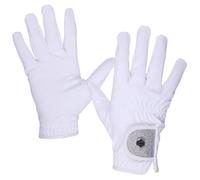 Gants d'équitation QHP Glitz Blanc M