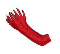 Gants d'Halloween avec Longs Ongles Effrayants Gants à Griffes d'animaux Mitaines Fantômes Longueur Coude Moufles de Vampire Diable Loup Gothique Costume de Déguisement pour COSPLAY Fête Spectacle