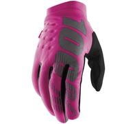Gants D'Hiver Brisker Pour Femmes 100% En Rose Néon/Noir 10005-00007