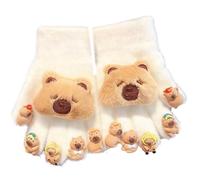 Gants d'hiver Capybaras en Peluche pour Polyester Respirant Design ludique vêtements de Confort d'hiver Gants Capybaras en Peluche