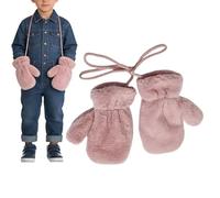 Gants d'hiver chauds et confortables avec cordon de serrage pour fille | Gants de jeux de neige d'extérieur avec doigts individuels pour enfants d'âge préscolaire de 1 à 10 ans pour le jardin