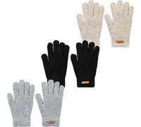 Gants d'hiver chauds et confortables en maille douce doublée polaire pour femme Barts Witzia (noirs)