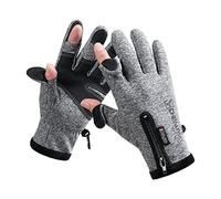 Gants d'hiver chauds pour écran tactile, coupe-vent, antidérapants, avec fermeture éclair pour course à pied, conduite, cyclisme, travail
