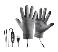 Gants d'hiver chauffants - Gants tactiles rechargeables via USB, gants thermiques électriques avec 3 réglages de chaleur, vêtements chauds et doux | Protection contre le froid pour le cyclisme, le ski