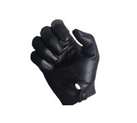 Gants d'hiver en cuir de mouton non doublé avec bouton de poignet pour homme (noir, marron), Noir non doublé., 80