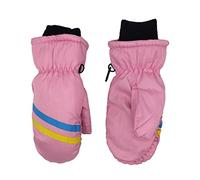 Gants d'hiver Enfants, Polaire doublée mitaines pour tout-petits imperméables bébé bébé tout-petits enfants mittes d’hiver Ski chaud gants de neige pour garçons filles 3~12 Ans (Rose, Medium)