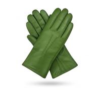 Gants d'hiver entièrement doublés en cuir souple véritable pour femme, vert clair, X Large 8"