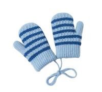 Gants D'Hiver Épais, Doublés De Polaire D'Alpaga Extra-Épaisse, Pour Enfants De 1 À 3 Ans, Avec Cinq Rayures Et Une Conception Sans Doigts Pour Jouer Dans La Neige. 13.5CM A0235