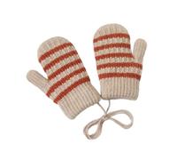 Gants D'Hiver Épais, Doublés De Polaire D'Alpaga Extra-Épaisse, Pour Enfants De 1 À 3 Ans, Avec Cinq Rayures Et Une Conception Sans Doigts Pour Jouer Dans La Neige. 13.5CM A0234