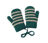Gants D'Hiver Épais, Doublés De Polaire D'Alpaga Extra-Épaisse, Pour Enfants De 1 À 3 Ans, Avec Cinq Rayures Et Une Conception Sans Doigts Pour Jouer Dans La Neige. 13.5CM A0237
