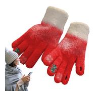 Gants d'hiver Femme - Gants Tactiles Thermiques avec Design Arbre De Noël | Moufles Douces pour Ski Cyclisme Travail Dactylographie Envoi De Messages Conduite Camping Voyage Sports De Plein Air
