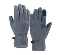 Gants d'hiver Hommes Femmes Gants Thermiques Chauds Anti-Froid Écran Coupe-Vent pour Course Conduite Cyclisme Randonnée Marche Jardinage Boutons (Gris, A)