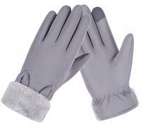 Gants d'hiver isolés Touch Warm pour femmes, gris, tissu polyester, imperméable