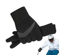 Gants d'hiver Men - Couche du Bout des Doigts À Écran Tactile, Chauffeur De Doublure en Toison | Coque À Isolation Douce À Vent, Poignée Thermique Non Glissée,Jogging De Conduite en Plein Air Randonn
