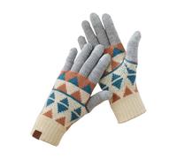 Gants d'hiver- Moufle Tricot De Style Japonais pour Hiver Doublé Polaire Thermique Et Chaud Le Cyclisme Ski Les Sports Plein Air Écran Tactile Design à Cinq Doigts Casual 2026 Fête
