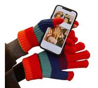 Gants d'hiver - Polyester, écran tactile froid mitaines arc-en- | Gants de conduite en tricot d'hiver pour femmes | pour courir, faire de la randonnée, du patinage, du ski, de la pêche, de la chas