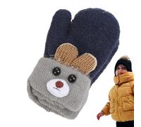 Gants d'hiver pour bébé, avec oreilles d'ours de dessin animé, gants pour bébé avec cordon, moufles pour garçons et filles de 0 à 3 ans, pour Halloween et Noël, moufles d'hiver pour Soydan