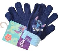 Gants d'hiver pour enfants 2 pièces hiver unisexe taille unique (STITCH Bleu)