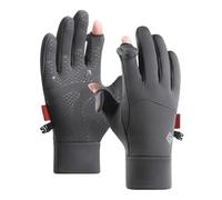 Gants d'hiver pour femme | Gants thermiques coupe-vent avec 2 doigts coupés | Gants d'hiver unisexes pour l'équitation, équipement de pêche sur glace pour activités de plein air