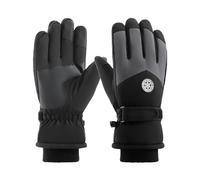 Gants d'hiver pour homme et femme - Gants de ski thermiques chauds - Coupe-vent - Résistants à la pluie - Résistants au froid - Gants chauds - Parfaits pour le cyclisme, la course à pied - Gris foncé