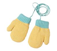 Gants D'hiver Pour, Moelleuse Chaude Bordé, 1 Paire, Mitaines De Neige À Main Pour Bébé, Gants D'hiver Pour Nourrissons, Avec Une Corde Anti-perte, Pour Les Âges De 1 À 3 Ans