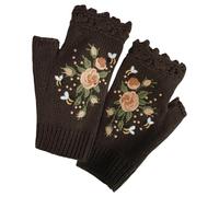 Gants d'hiver sans doigts - Moufles tricotées féminin | Chauffe