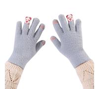 Gants d'hiver, Sport Moufles Hiver Tricotées Panda Mignon Coupe-Vent à Cinq Doigts pour Les Écrans Tactiles Et Le Vélo Parfaites Petits Trajets Activités Hivernales