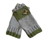 Gants D'hiver Tricoté | Une Paire De Gants Chauds Et Polyvalents,Hiver Froid Tricoté Sans Doigt - Pour Femmes Adultes Adolescentes Voyage Aventure Sorties En Famille École, vert, riferimento alla