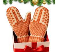 Gants D'hiver Unisexes Avec Manches Chauffantes - Mitaines Thermiques Orange Avec Doublure Polaire, Protection Contre Le Vent Et Hydrofuge Pour Les Sports De Plein Air | Gants Isolants Pour Promenade