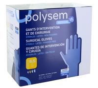 Gants d'intervention latex non poudrés stériles Polysem - Taille 6 1/2