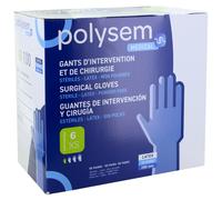 Gants d'intervention latex non poudrés stériles Polysem - Taille 6