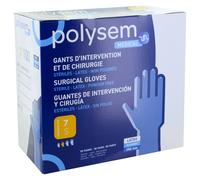 Gants d'intervention latex non poudrés stériles Polysem - Taille 7