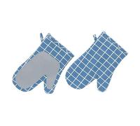 Gants D'isolation Thermique For Four À Micro-ondes À Carreaux Épais De Style Pastoral, Gants De Four À Micro-ondes, Gants Anti-brûlure(Black)