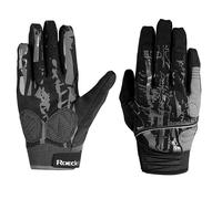 Gants doigts longs Minaya noirs-gris