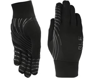 Gants doigts longs Spirale noir