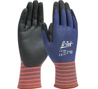 Gants doublure polyester/spandex nitrile mousse Blue & Orange - Lot de 12 - G-TEK - 34-425NEO T9