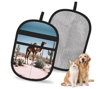 Gants électrostatiques DesertCamelMarch™ pour enlever les poils d'animaux, brosse magique réutilisable pour poils de chien et de chat | Enlève les poils pour canapé, tapis, siège auto et vêtements