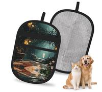 Gants électrostatiques Hedge Maze pour l'épilation des poils d'animaux, brosse magique réutilisable pour poils de chien et de chat | Élimine les poils pour canapé, tapis, siège auto et vêtements